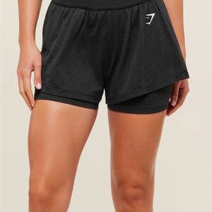 Gymshark Black Women's Athletic Vital 2-in-1 Shorts size Small